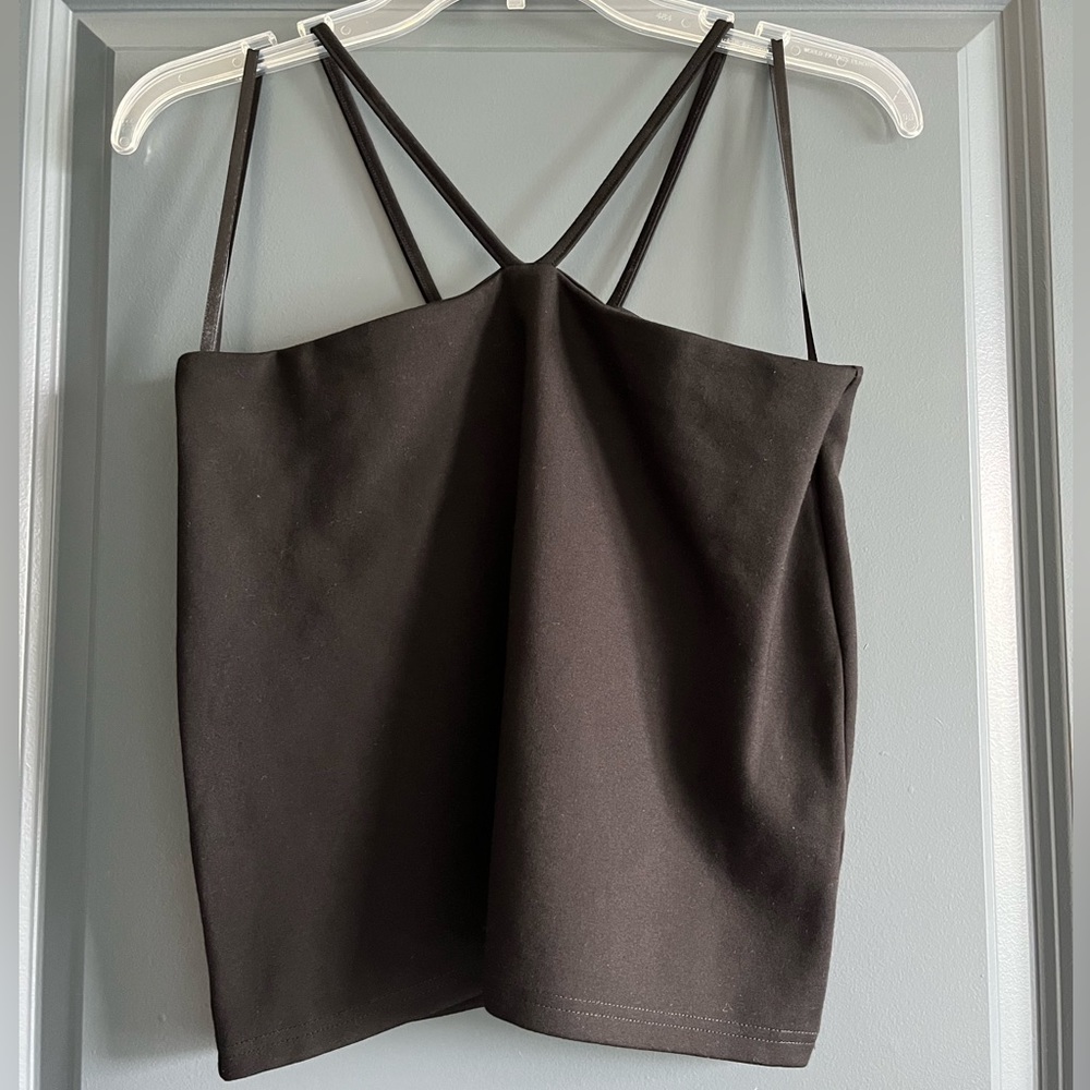 Superdown black halterneck top